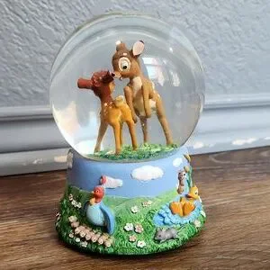 Disney | Accents | Disney Bambi Faline Thumper Flower Waterglobe